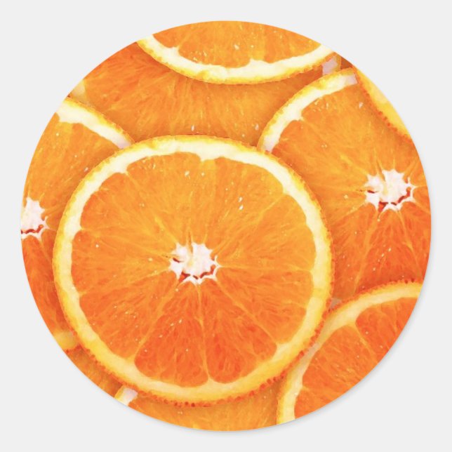 Mandarine Runder Aufkleber (Vorderseite)