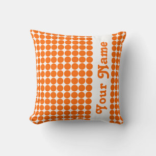 Mandarine Safari Dots mit benutzerdefiniertem Text Kissen