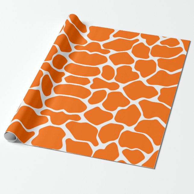 Mandarine Safari Giraffe Geschenkpapier (Ungerollt)