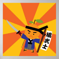 Mandarine Samurai Poster