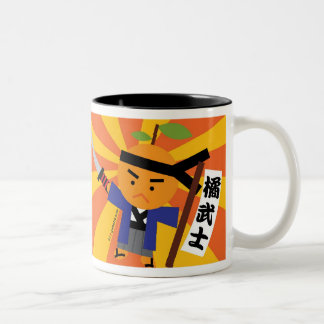Mandarine-Samurai-Tasse Zweifarbige Tasse