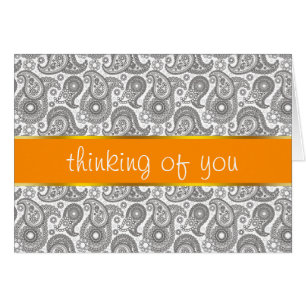 Mandarine schwarzes Paisley