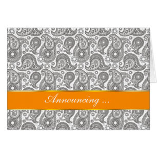 Mandarine schwarzes Paisley