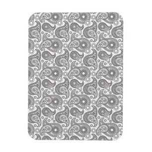 Mandarine schwarzes Paisley Magnet