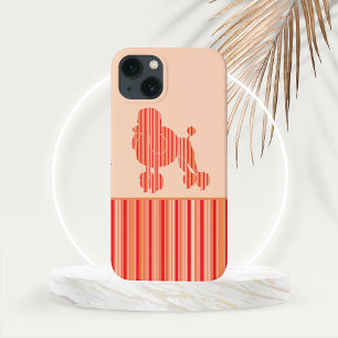 Mandarine Stripe Poodle Case-Mate iPhone Hülle