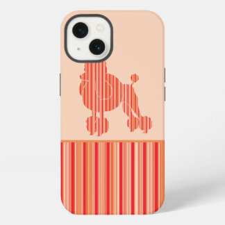 Mandarine Stripe Poodle iPhone 13 Hülle
