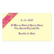 Mandarine Tango, Rosa, Damaskus Hochzeitsgunst