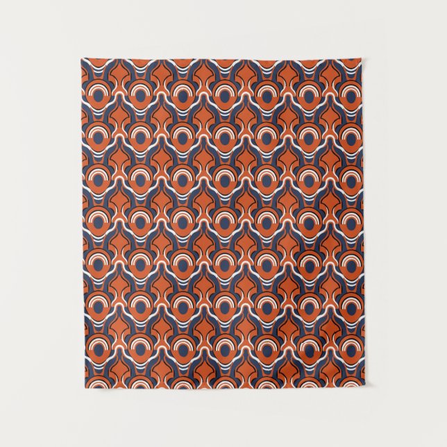 "Mandarine Tides" Wandteppich (Vorderseite)