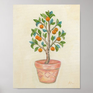 Mandarine Tree Art Print Poster