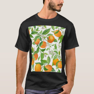 Mandarine: Tropisches Farbpattern T-Shirt