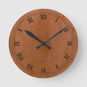 Mandarine Venezianisch Plaster Wallclock römische  Runde Wanduhr