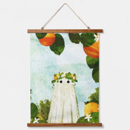 Mandarine Wandteppich Mit Holzrahmen