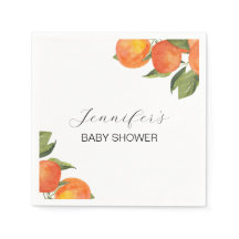 Mandarine Wasserfarbe Cocktail Napkin