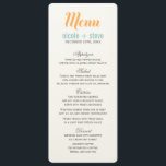 Mandarine Wedding Menu Cards Menükarte<br><div class="desc">Spezielle Hochzeitsmenüs im Rahmen der Mason Jar Wedding Collection.</div>