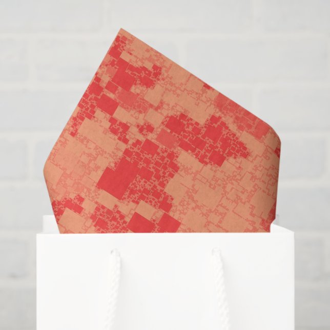 Mandarine Zeal Tiled Artwork Design Seidenpapier (Geschenktüte)