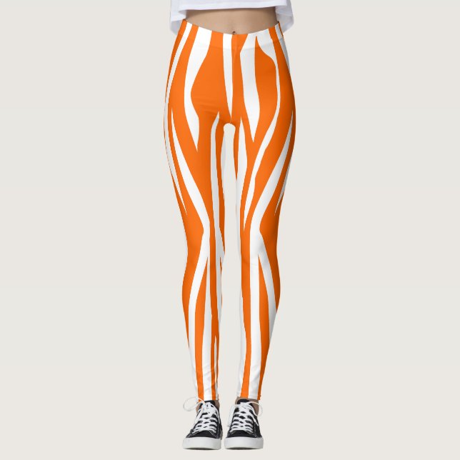 Mandarine Zebra Leggings (Vorderseite)