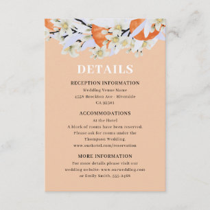 Mandarine Zitrusfrüchte blühende Branchen Wreath F Begleitkarte