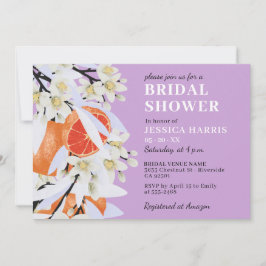 Mandarine Zitrusfrüchte blühende Branchen Wreath F Einladung