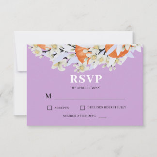 Mandarine Zitrusfrüchte blühende Branchen Wreath F RSVP Karte