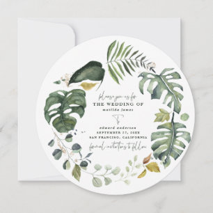 Mandarinen-Aquarell-Blumenhochzeit - Termin vormer Save The Date