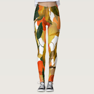 Mandarinen Baum: Juicy nahtlos Muster. Leggings