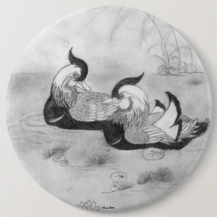 Mandarinen-Enten-Knopf Button