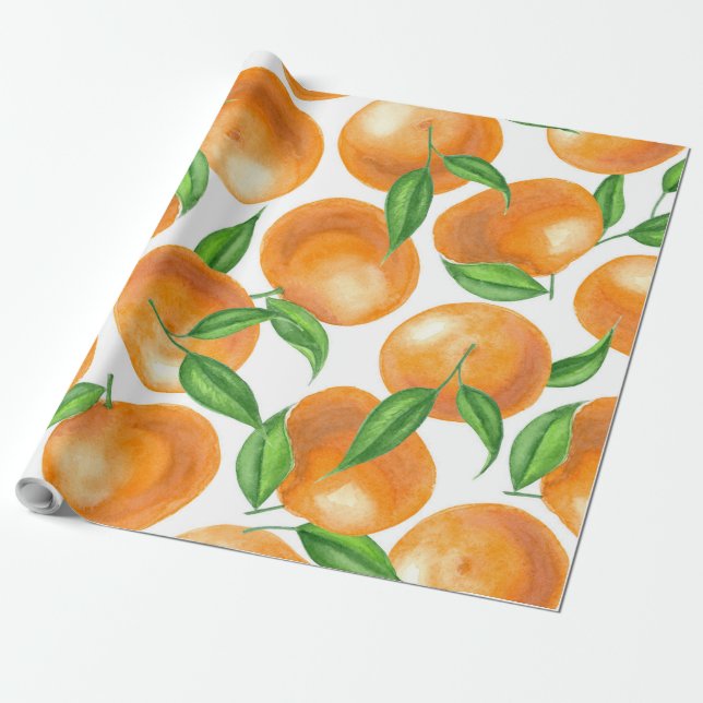 Mandarinen Geschenkpapier (Ungerollt)