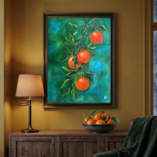 Mandarinen in einer Winternacht von Alfred Fox Poster