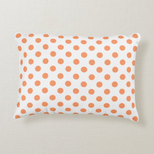 Mandarinen-Orange-Polka-Punkte-Kreise Dekokissen