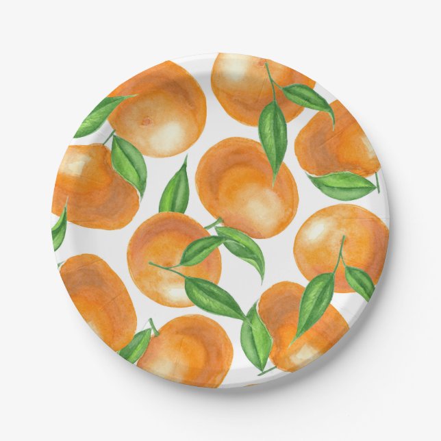 Mandarinen Pappteller (Vorderseite)