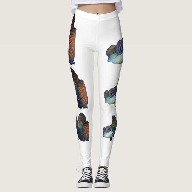 Mandarinenfisch Ausschnitt  Leggings (Vorderseite)