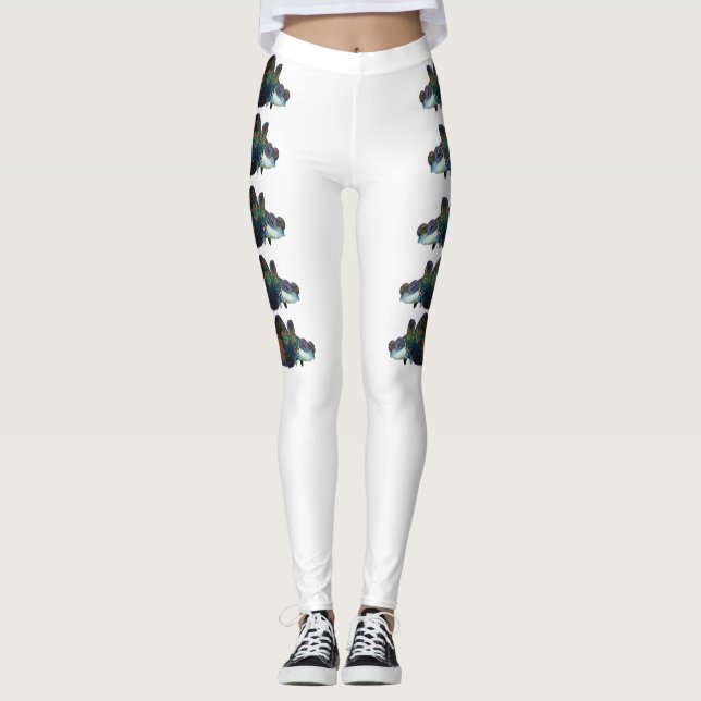 Mandarinenfisch Ausschnitt  Leggings (Vorderseite)
