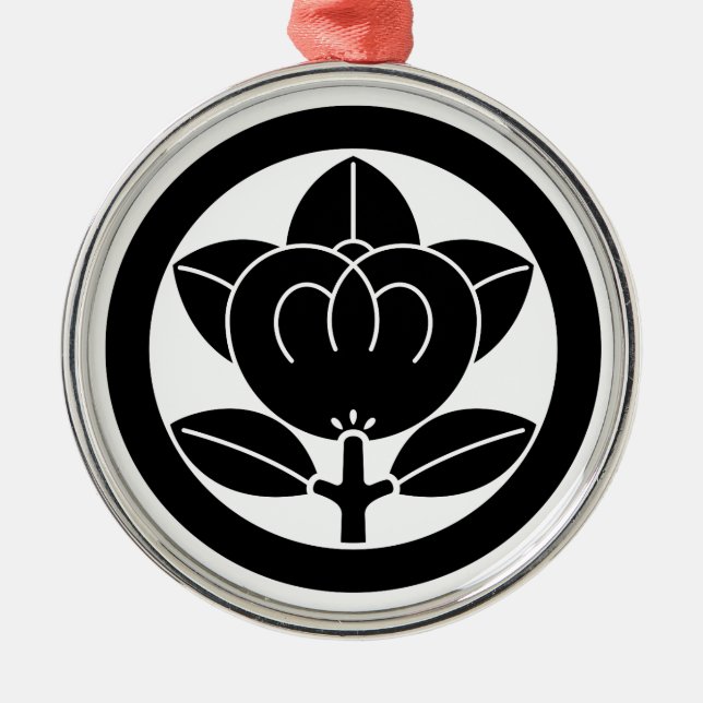 Mandarinenorange Ornament Aus Metall (Vorne)