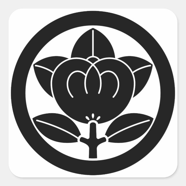 Mandarinenorange Quadratischer Aufkleber (Vorderseite)