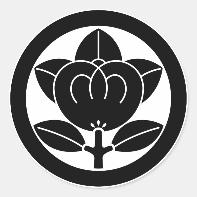 Mandarinenorange Runder Aufkleber (Vorderseite)