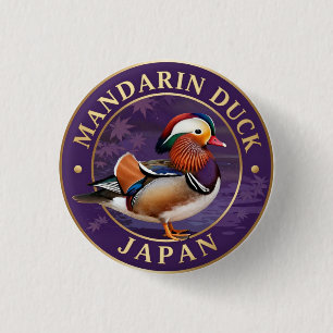 🦆 Mandarinente Japanische Tierwelt Button