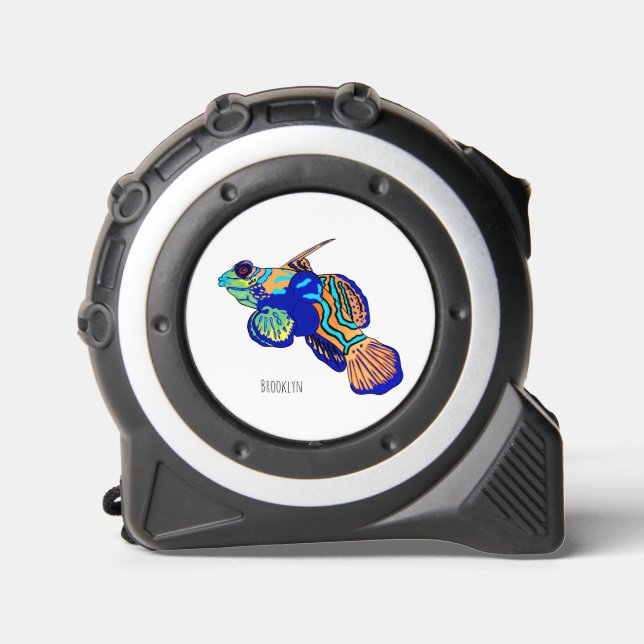 Mandarinfish Cartoon Illustration Maßband (Vorderseite)