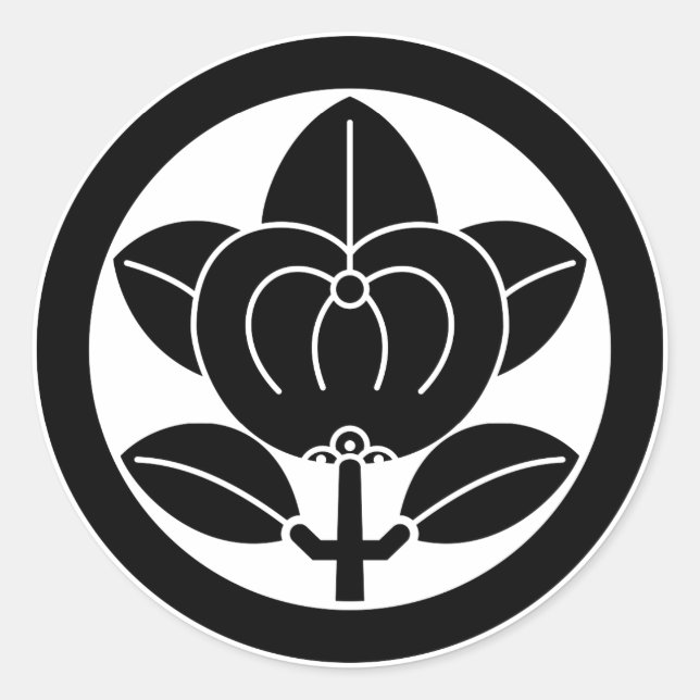 Mandarinorange für die Familie Hikone Runder Aufkleber (Vorderseite)