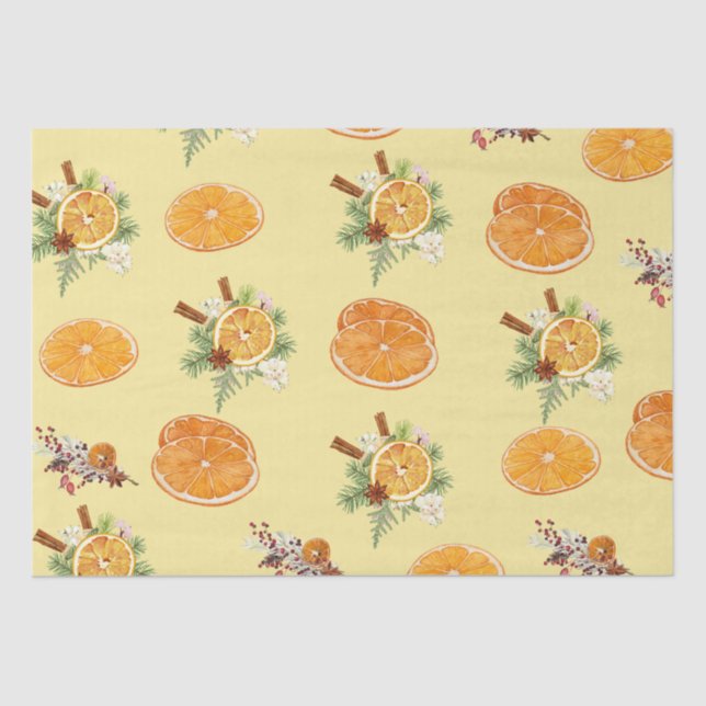 Mandarins Pattern Seidenpapier (Vorderseite)