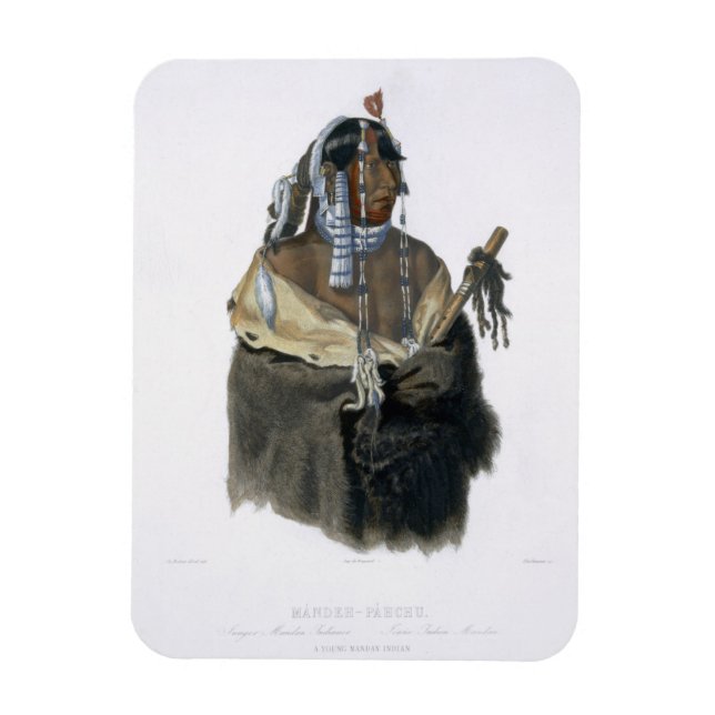 Mandeh-Pahchu, ein junger Mandan-Indianer, platzie Magnet (Vertikal)