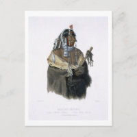 Mandeh-Pahchu, ein junger Mandan-Indianer, platzie