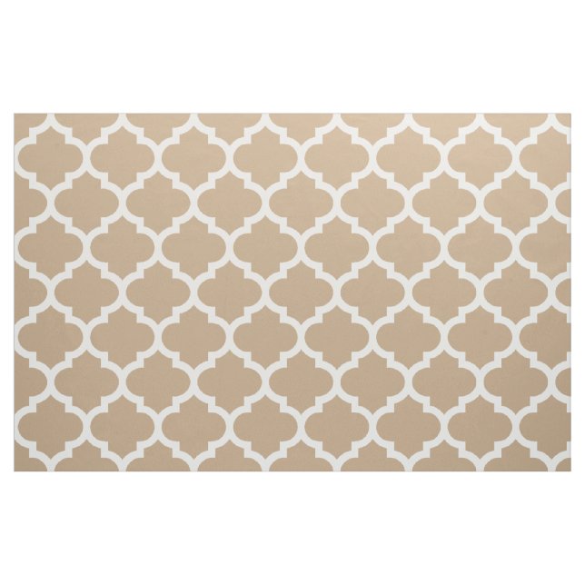 Mandel-Brown-Marokkaner Quatrefoil Gitter-Gewebe Stoff (Yard (91,4 cm))