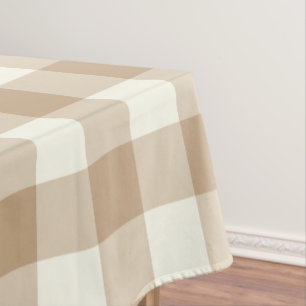 Mandel-Browngingham-/-büffel-Karo-Tischdecke Tischdecke