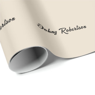 Mandel Farbe Schlicht Elegant Professionell Minima Geschenkpapier