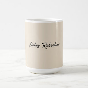 Mandel Farbe Schlicht Elegant Professionell Minima Kaffeetasse