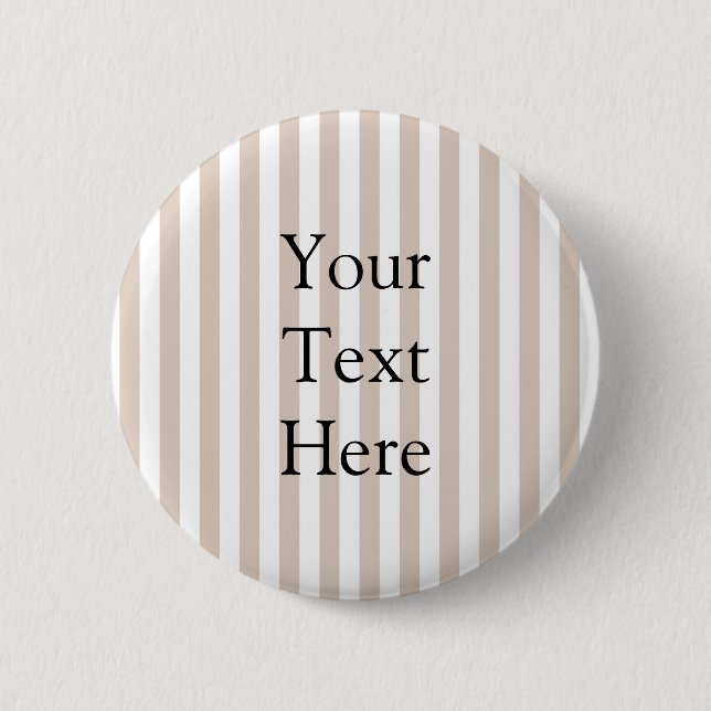 Mandel und weiße Streifen  Button (Vorderseite)