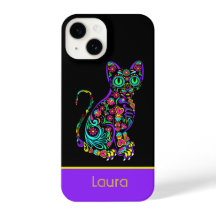 Mandela Cat auf Black iPhone 14 Fall