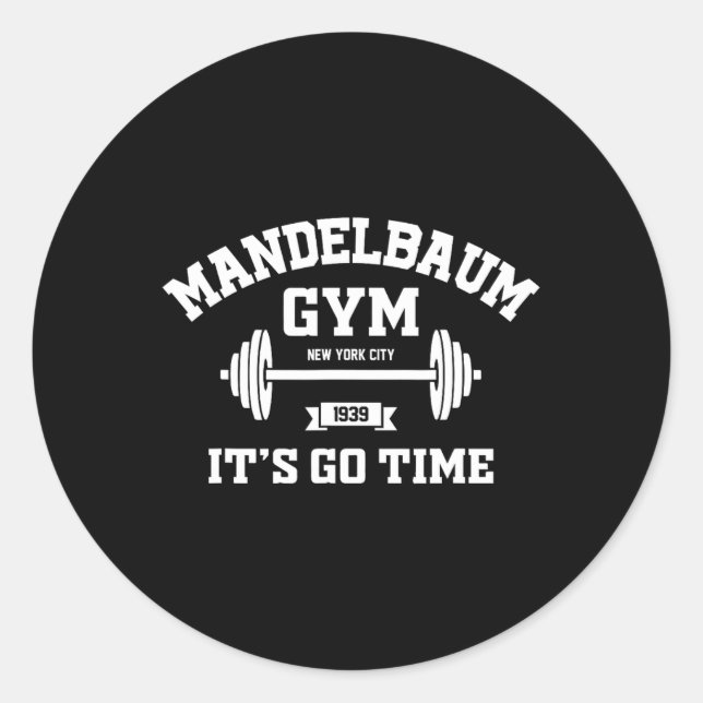 Mandelbaum Gym It's Go Time - Black Runder Aufkleber (Vorderseite)