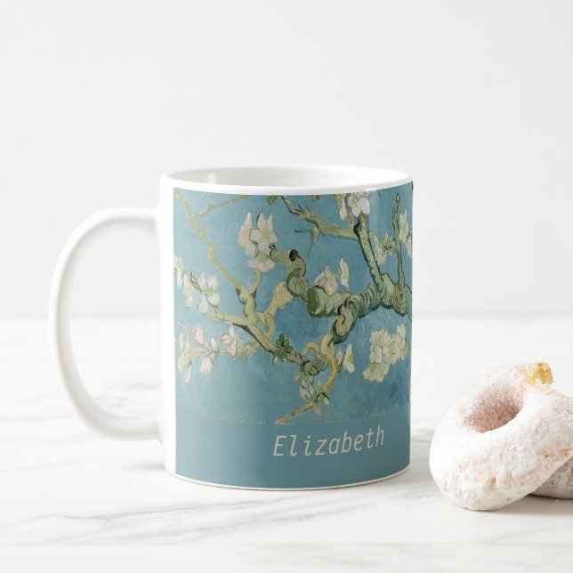Mandelbaum in Blüte von Vincent Van Gogh Kaffeetasse (Mit Donut)