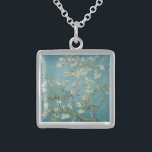 Mandelbaum in Blüte von Vincent Van Gogh Sterling Silberkette<br><div class="desc">Zweige eines Mandelbaumes in Blüte von Vincent Van Gogh Vintage Kunst auf modernen Produkten aus Zazilicious</div>